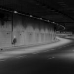 Nachts leere Autobahn